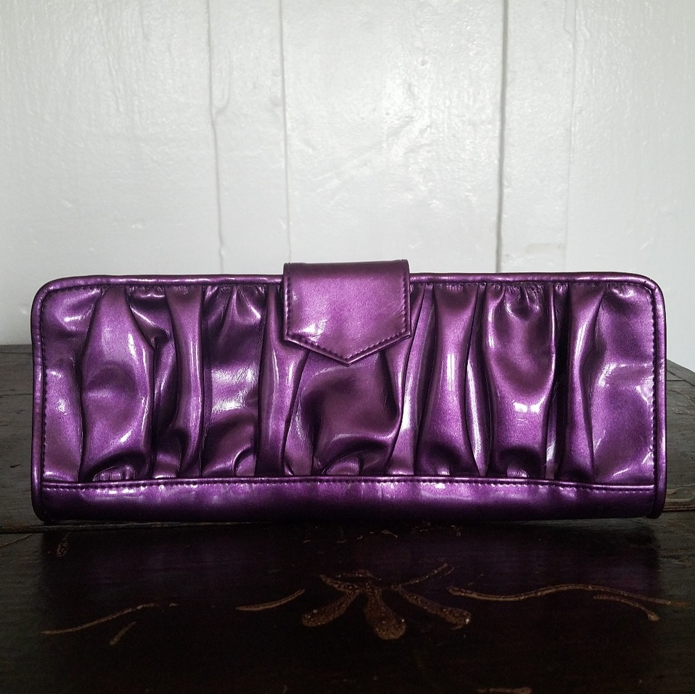 Purple Patent Leather Clutch
